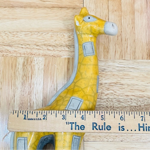 San Diego Zoo Wild Animal Park Raku Signed Giraffe Ceramic Pottery Figurine - Picture 11 of 15